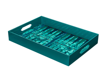 Malachite Lacquer Backgammon Tray