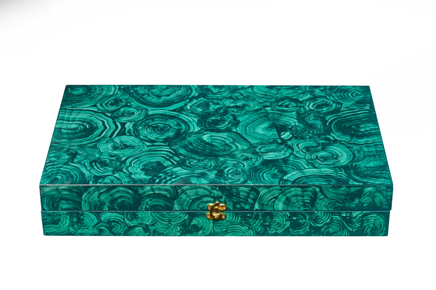 Hand Painted Malachite Lacquer Backgammon Board